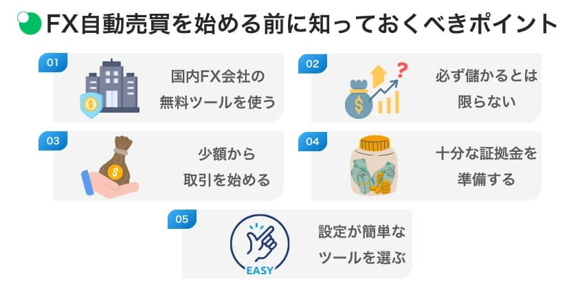 FX自動売買を始める前に知っておくべき5つのポイント