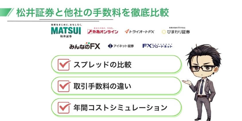 松井証券と他社の手数料を徹底比較