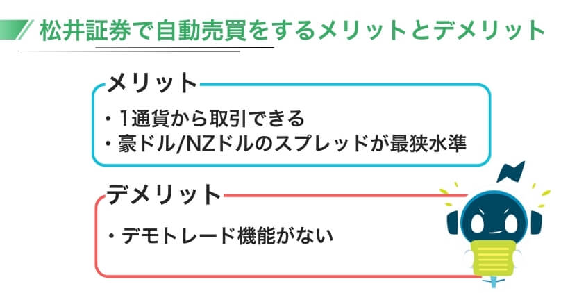 松井証券で自動売買をするメリットとデメリット