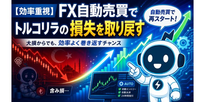 【効率重視】FX自動売買でトルコリラの損失を取り戻すについて解説した画像
