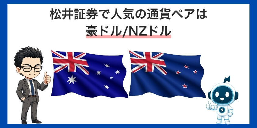 松井証券の自動売買で人気の通貨ペアは豪ドル/NZドル