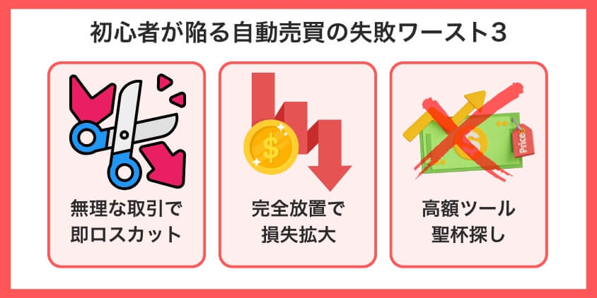 初心者が陥る自動売買の失敗ワースト3
