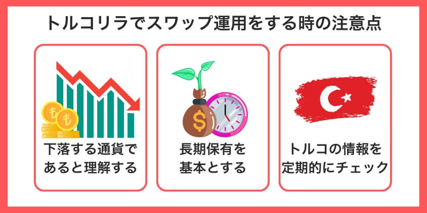トルコリラでスワップ運用をする時の注意点