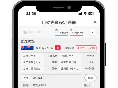 自動売買設定:買い①