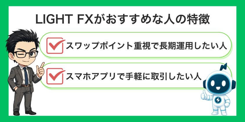 LIGHT FXがおすすめな人の特徴