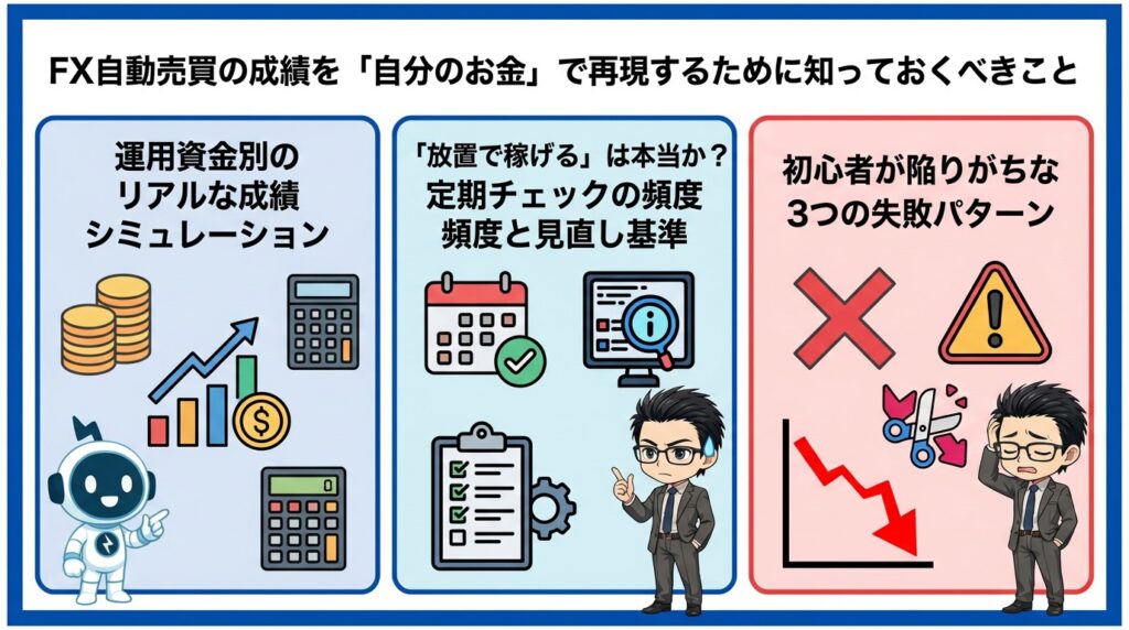 FX自動売買の成績を「自分のお金」で再現するために知っておくべきこと