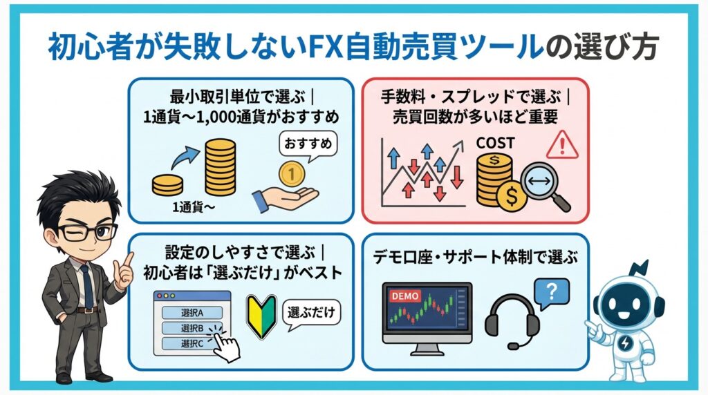 初心者が失敗しないFX自動売買ツールの選び方