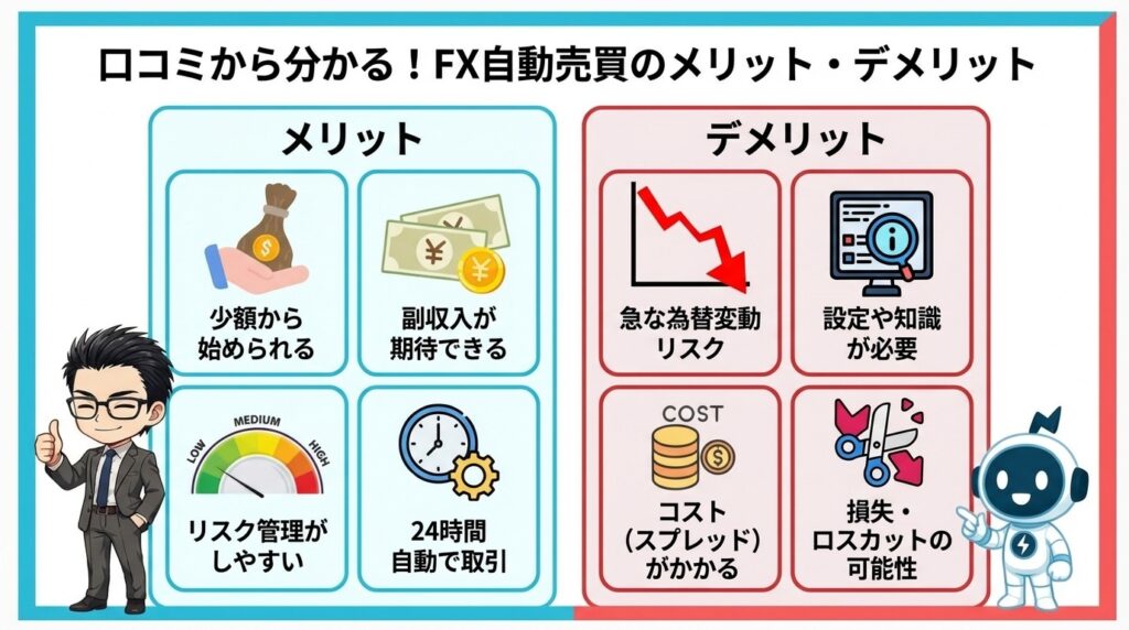 口コミから分かる！FX自動売買のメリット・デメリット