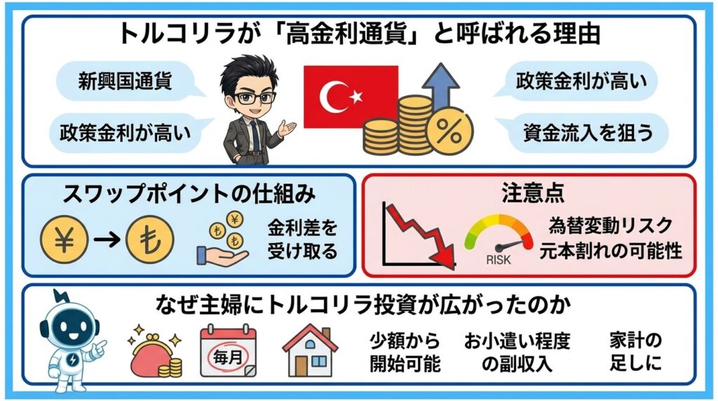 トルコリラとは?主婦が惹かれる「高金利の仕組み」を解説