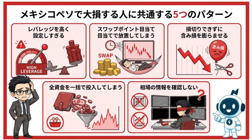 メキシコペソで大損する人に共通する5つのパターン