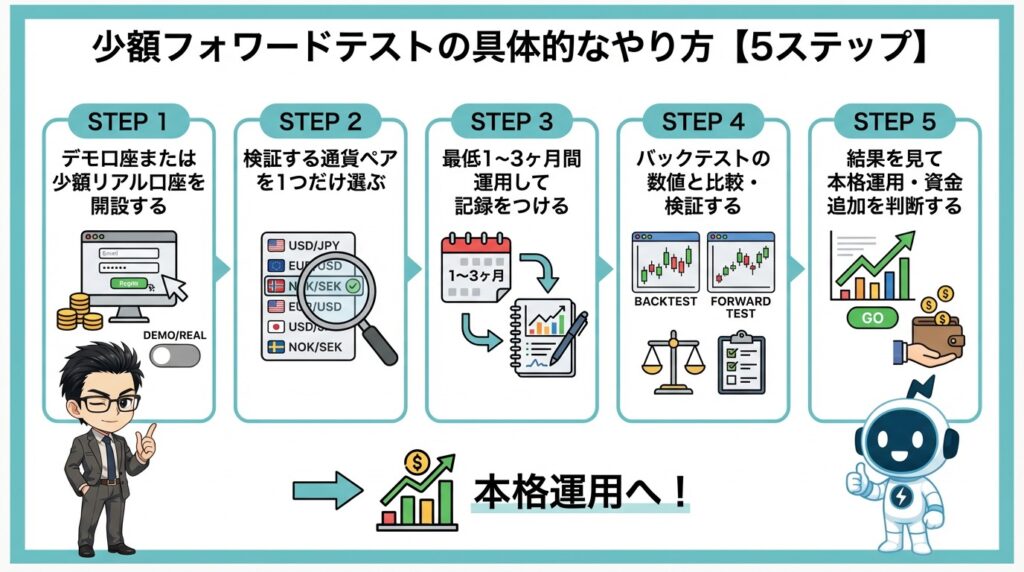 少額フォワードテストの具体的なやり方