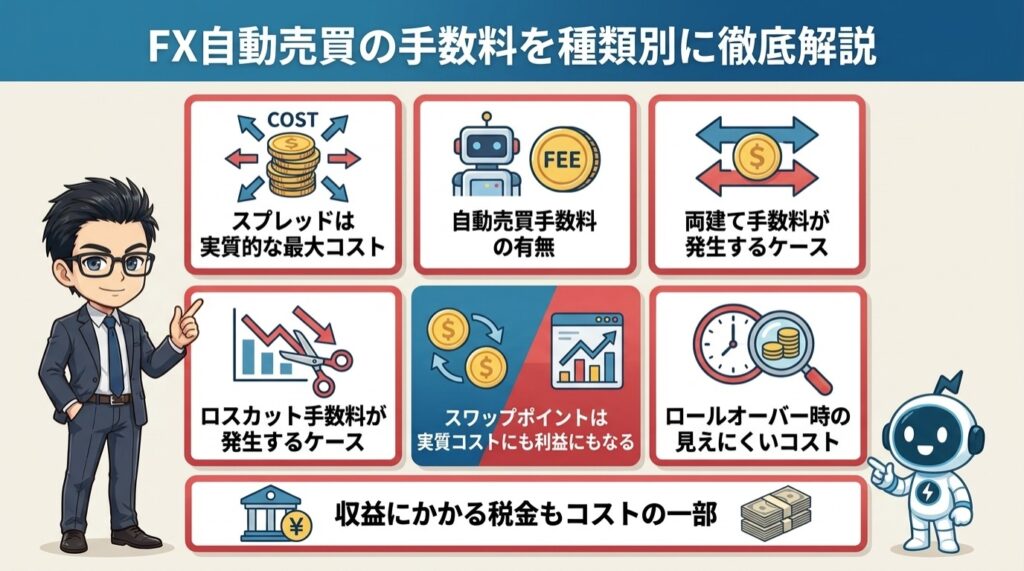 FX自動売買の手数料を種類別に徹底解説