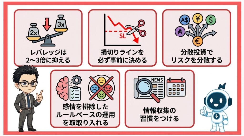 豪ドル投資で失敗しないための5つの対策