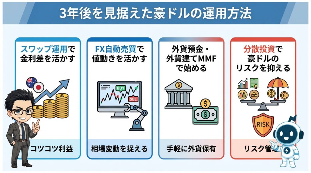 3年後を見据えた豪ドルの運用方法