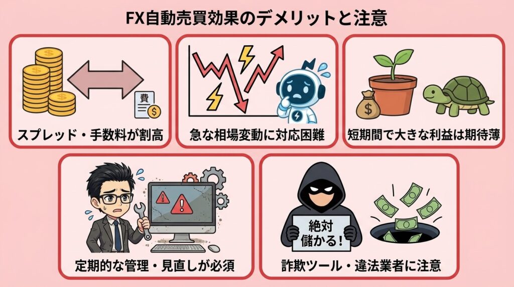 FX自動売買のデメリット・注意点