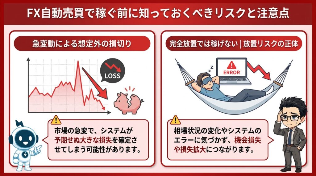 FX自動売買で稼ぐ前に知っておくべきリスクと注意点