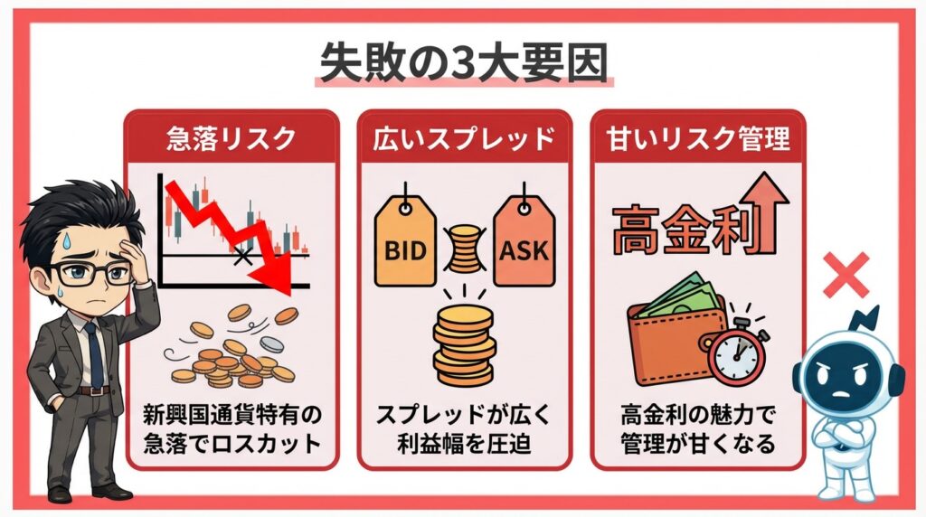 南アフリカランドの自動売買で失敗した3つの理由