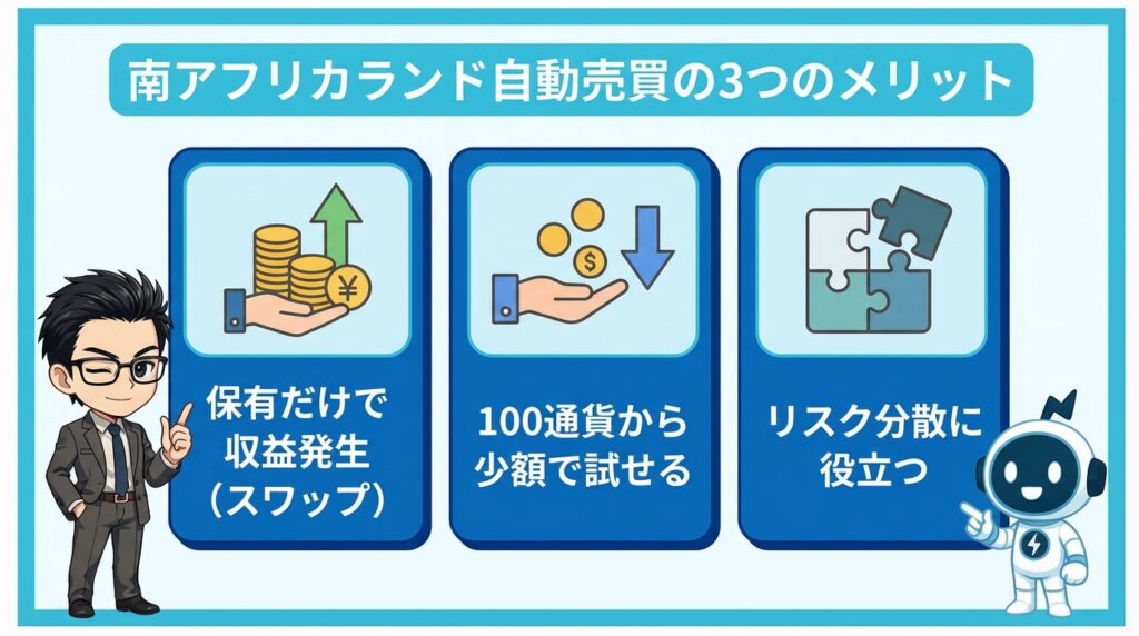 南アフリカランドの自動売買にメリットはあるのか?