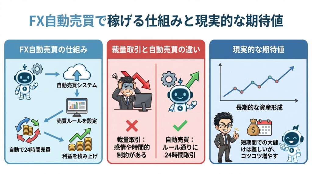 そもそもFX自動売買はおすすめできる？稼げる仕組みを解説
