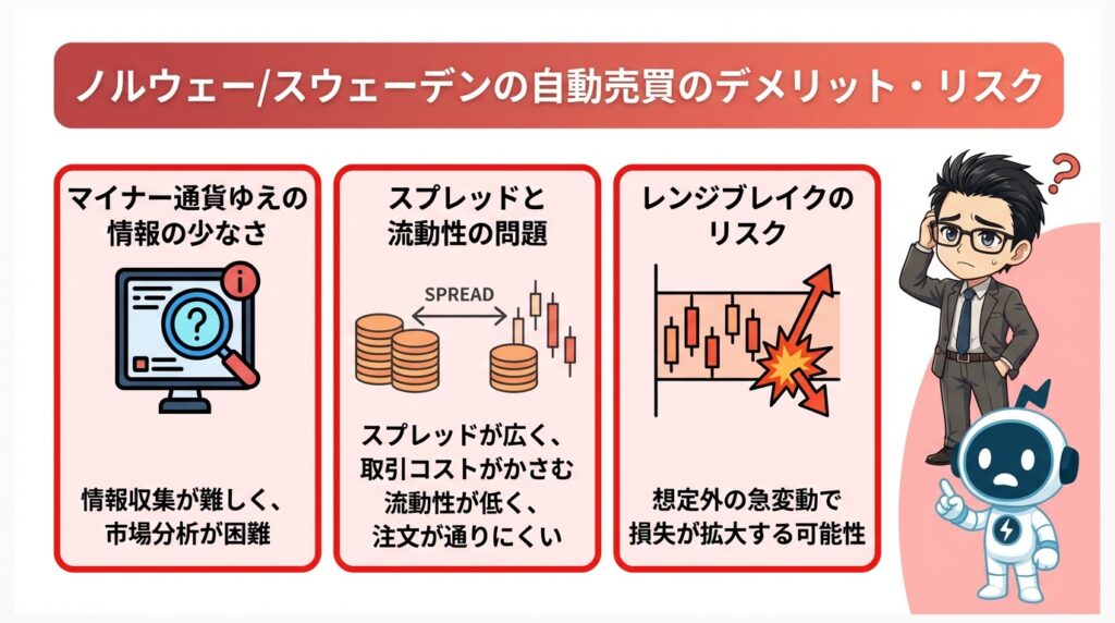 ノルウェー/スウェーデンの自動売買のデメリット・リスク