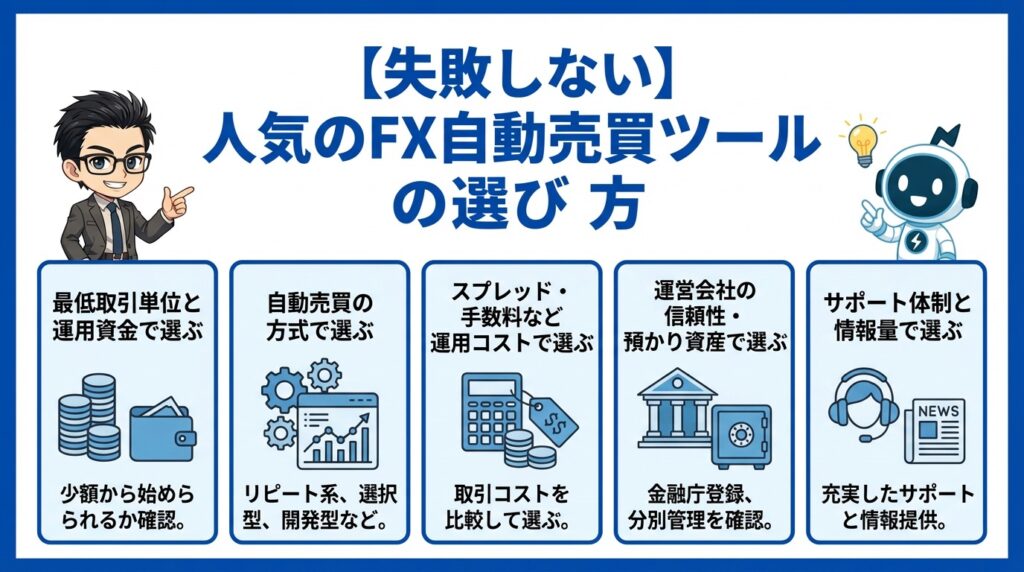 人気のFX自動売買ツールの選び方