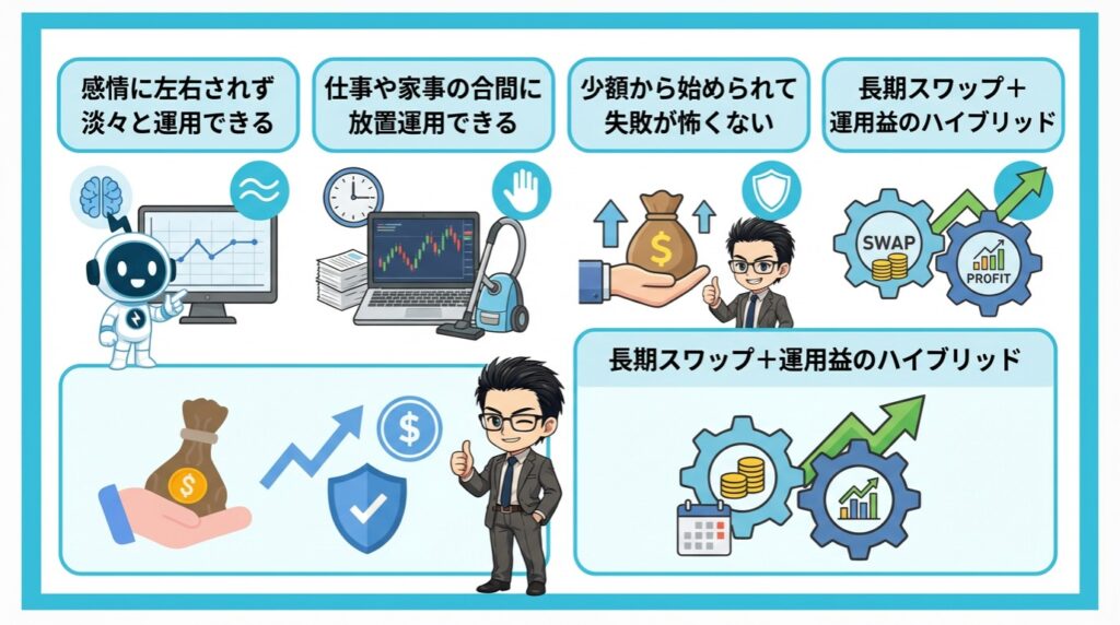 FX自動売買のポジティブな評価