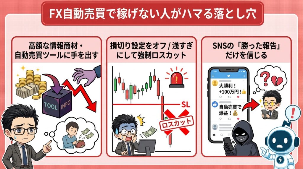 FX自動売買で稼げない人がハマる落とし穴