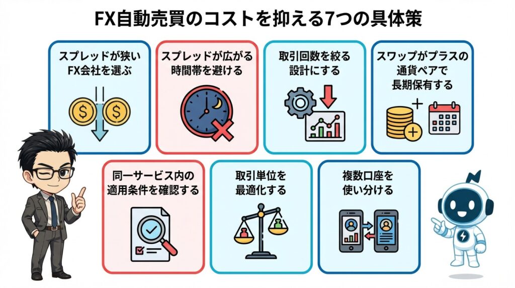 FX自動売買のコストを抑える7つの具体策