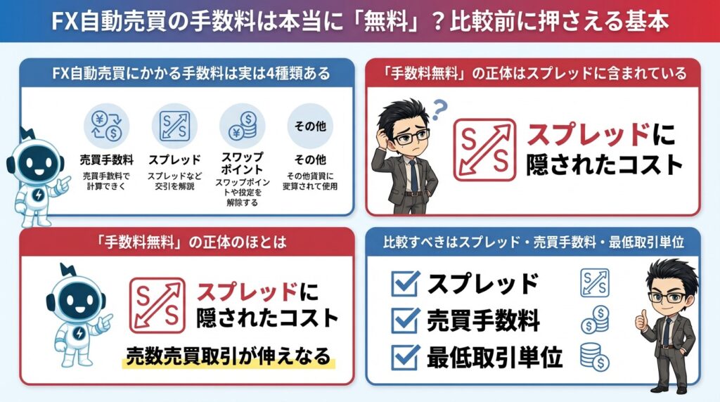 FX自動売買の手数料は本当に「無料」？比較前に押さえる基本
