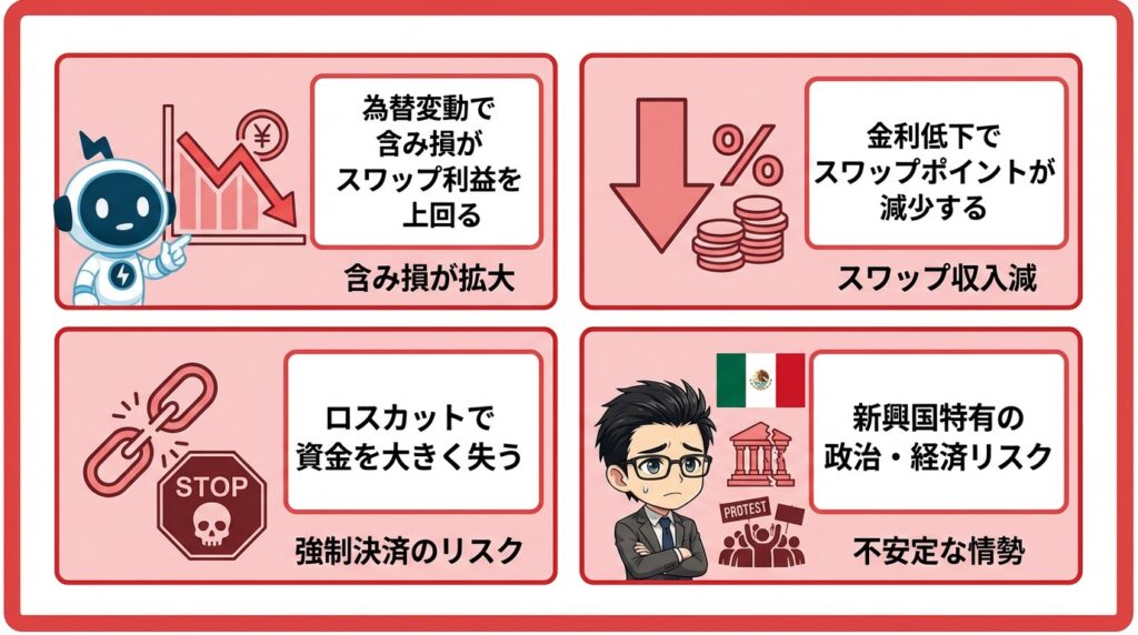 メキシコペソ円スワップ投資で失敗しないためのリスク管理