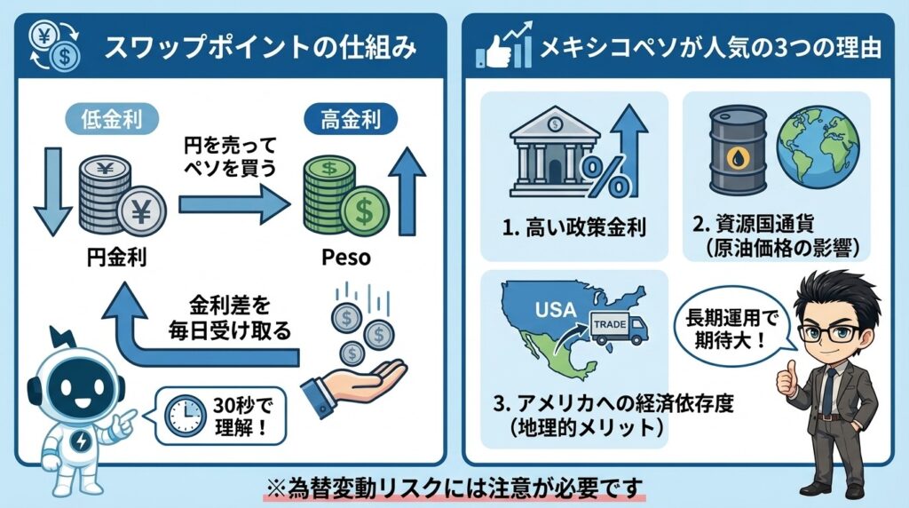 メキシコペソ/円のスワップポイントで月10万円は現実的に稼げるのか