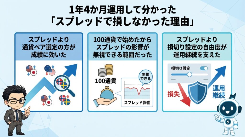 1年4か月運用して分かった「スプレッドで損しなかった理由」