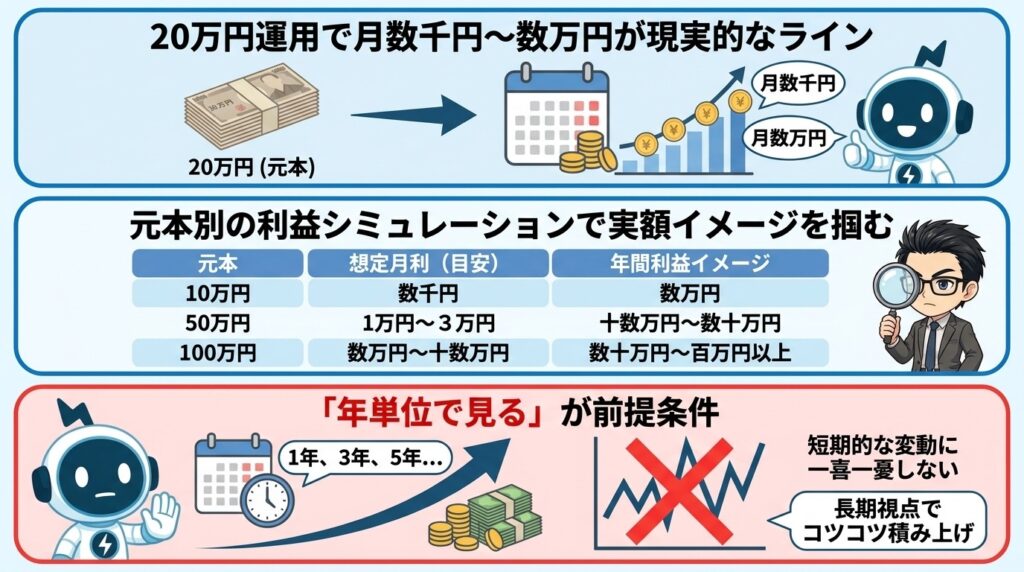 FX自動売買の利益はいくらが現実的か
