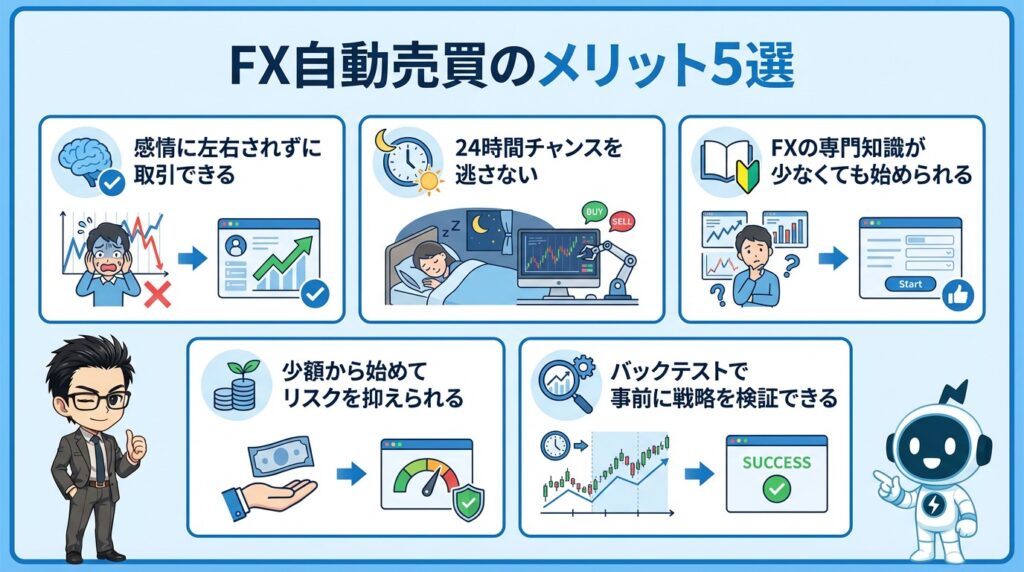 FX自動売買のメリット5選