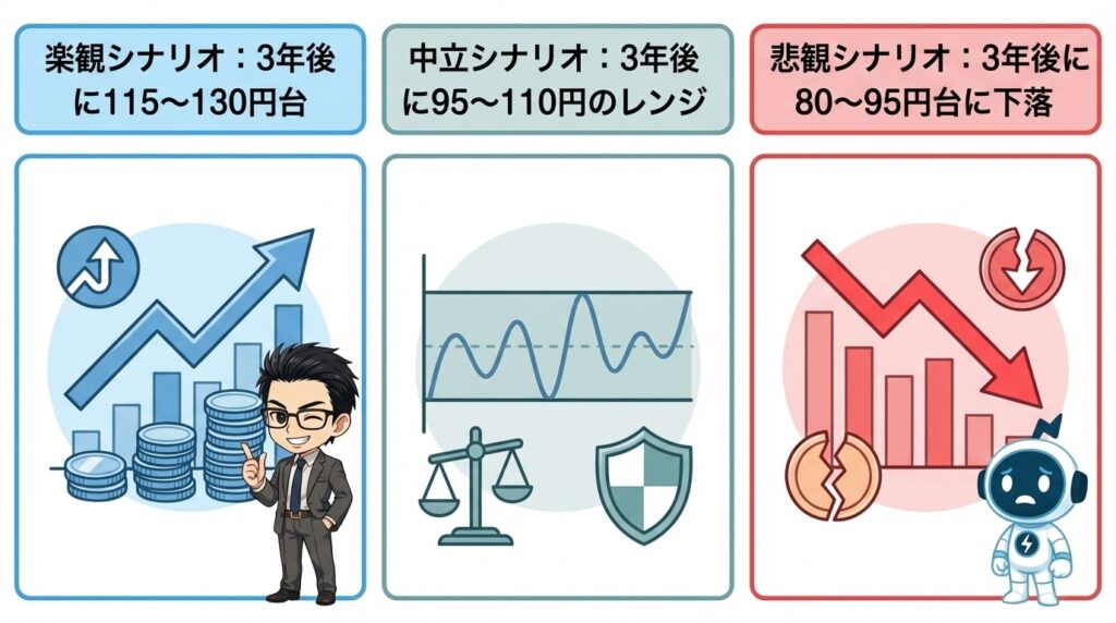 豪ドル円の3年後の予想レンジ