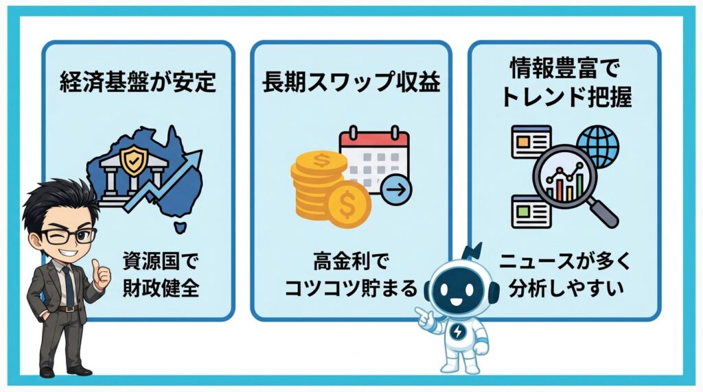 それでも豪ドルが選ばれる3つのメリット