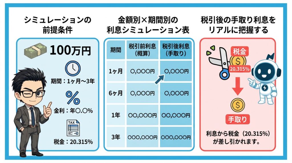 南アランド定期預金の利息シミュレーション|100万円預けたらいくら?