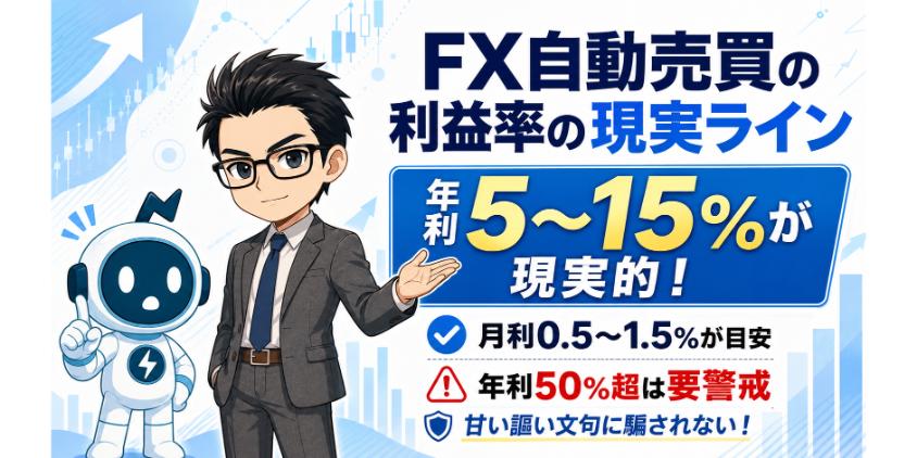FX自動売買の利益率の現実ラインは年利5〜15%