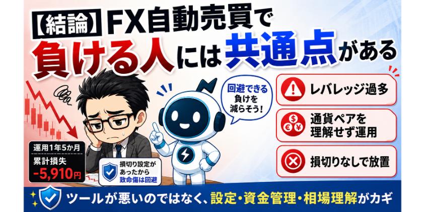 FX自動売買で負ける人には共通点があるを解説した画像