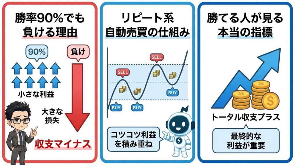 「勝率」と「収支」は別物。誤解すると勝てない
