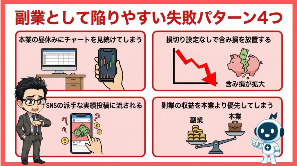 副業として陥りやすい失敗パターン4つ