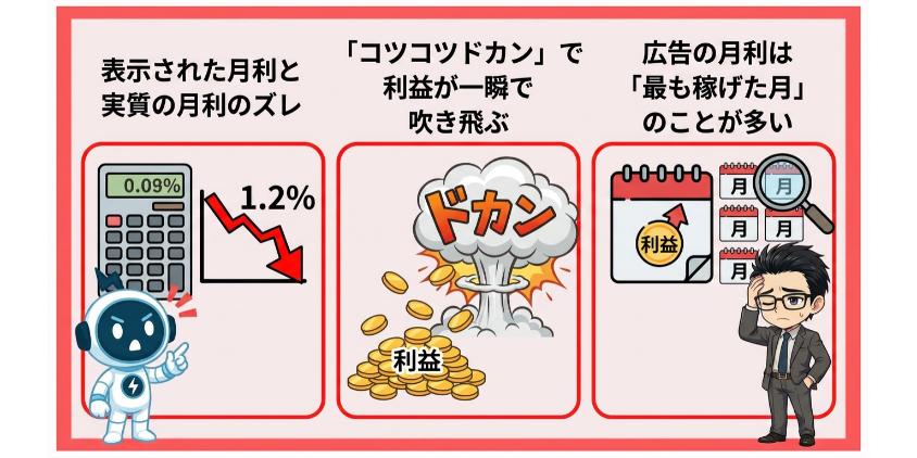 FX自動売買の月利に関する注意点