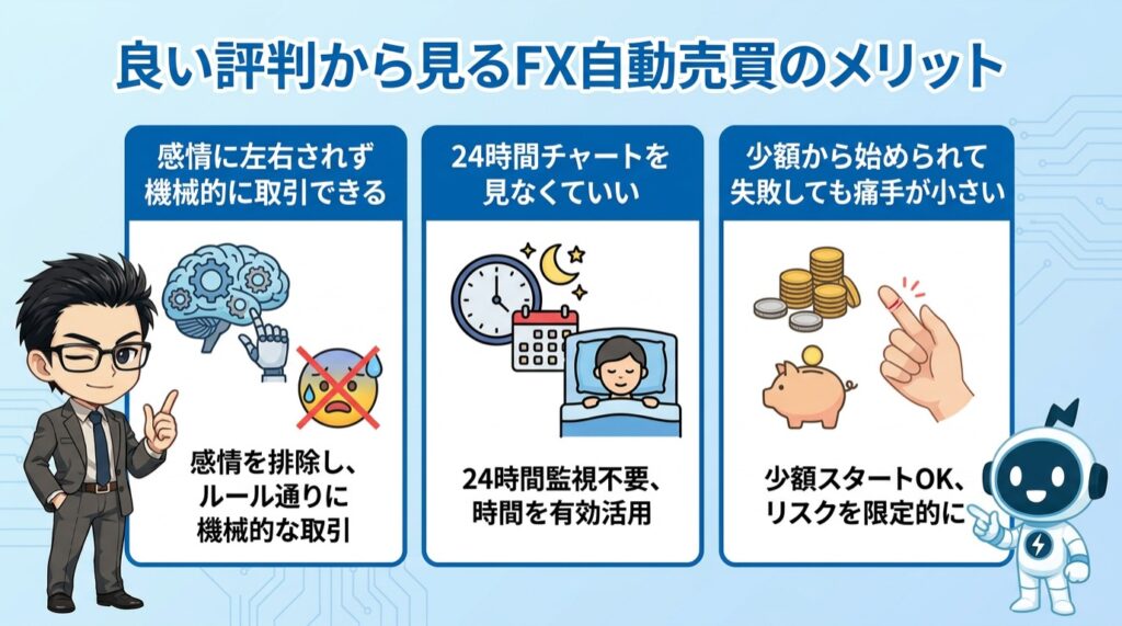 良い評判から見るFX自動売買のメリット
