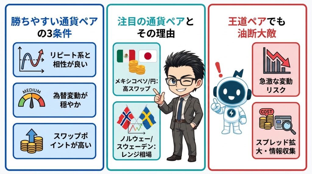 FX自動売買で勝てる通貨ペアの選び方