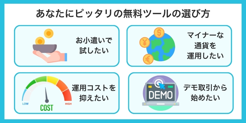 失敗しない！あなたにピッタリの無料ツールの選び方について解説した画像