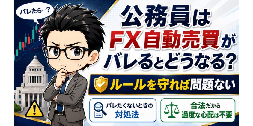 公務員はFX自動売買がバレるとどうなる？について解説した画像