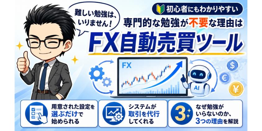 【現実】専門的な勉強が不要な理由はFX自動売買ツールについて解説した画像