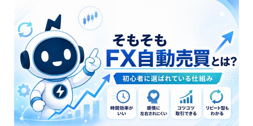 【5分で理解】そもそもFX自動売買とは？初心者に選ばれている仕組みについて解説した画像