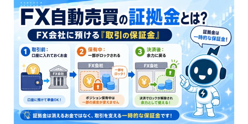 FX自動売買の証拠金とはFX会社に預ける「取引の保証金」について解説した画像