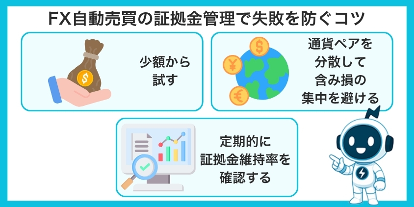 FX自動売買の証拠金管理で失敗を防ぐコツについて解説した画像